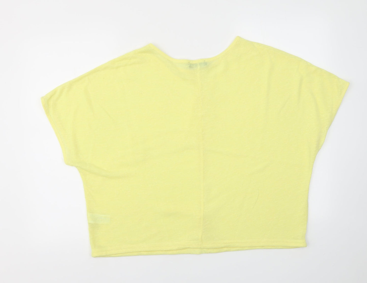 Womens UK Size 18 F&F Yellow Basic T-Shirt