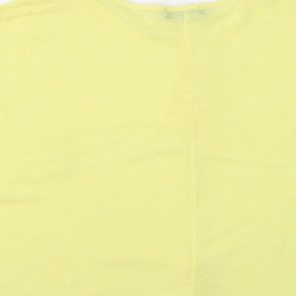 Womens UK Size 18 F&F Yellow Basic T-Shirt