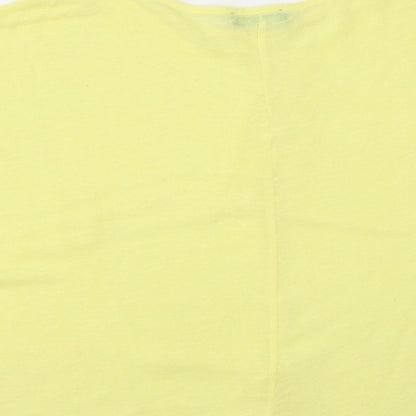 Womens UK Size 18 F&F Yellow Basic T-Shirt