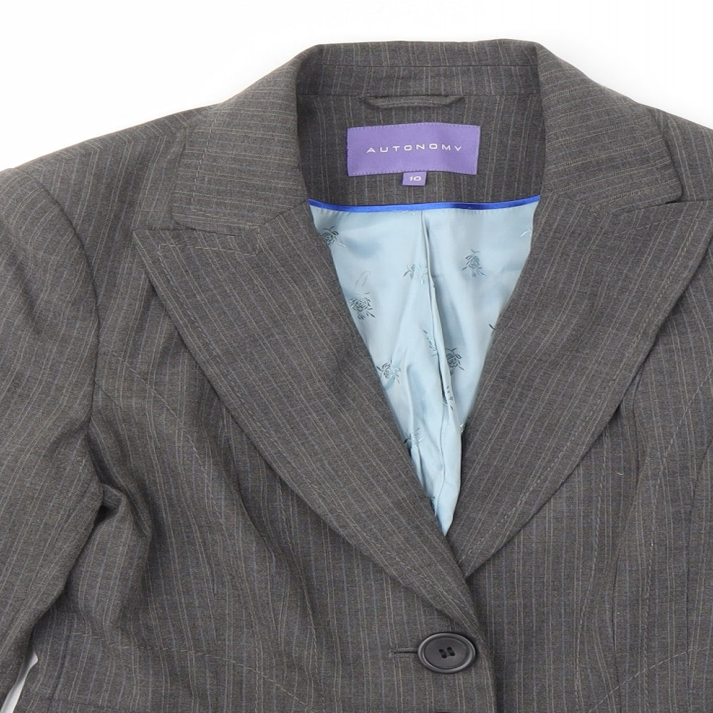 Autonomy Womens Grey   Jacket Blazer Size 10