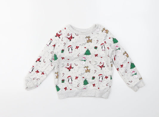 Primark Girls Multicoloured Geometric  Pullover Jumper Size 24 Months