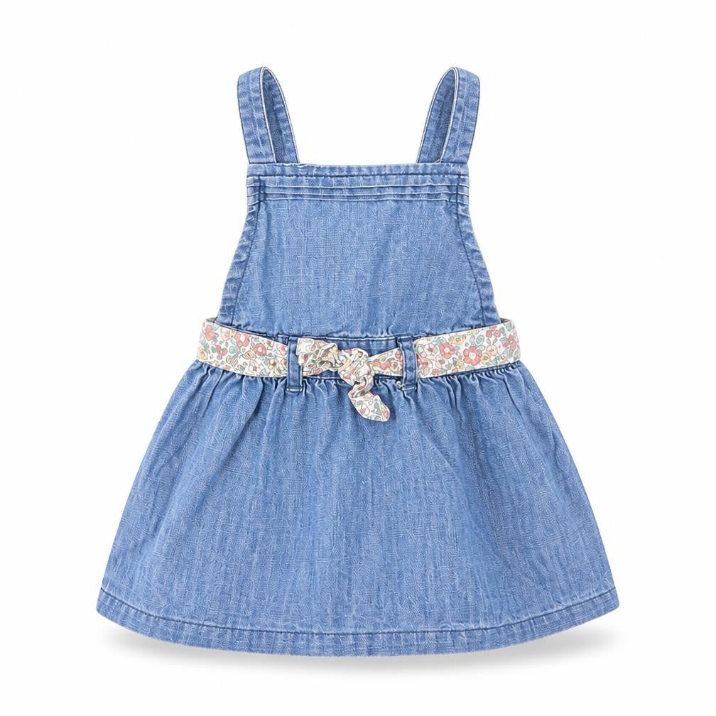 Front view of Matalan girls’ blue fit & flare, size 3-6, months