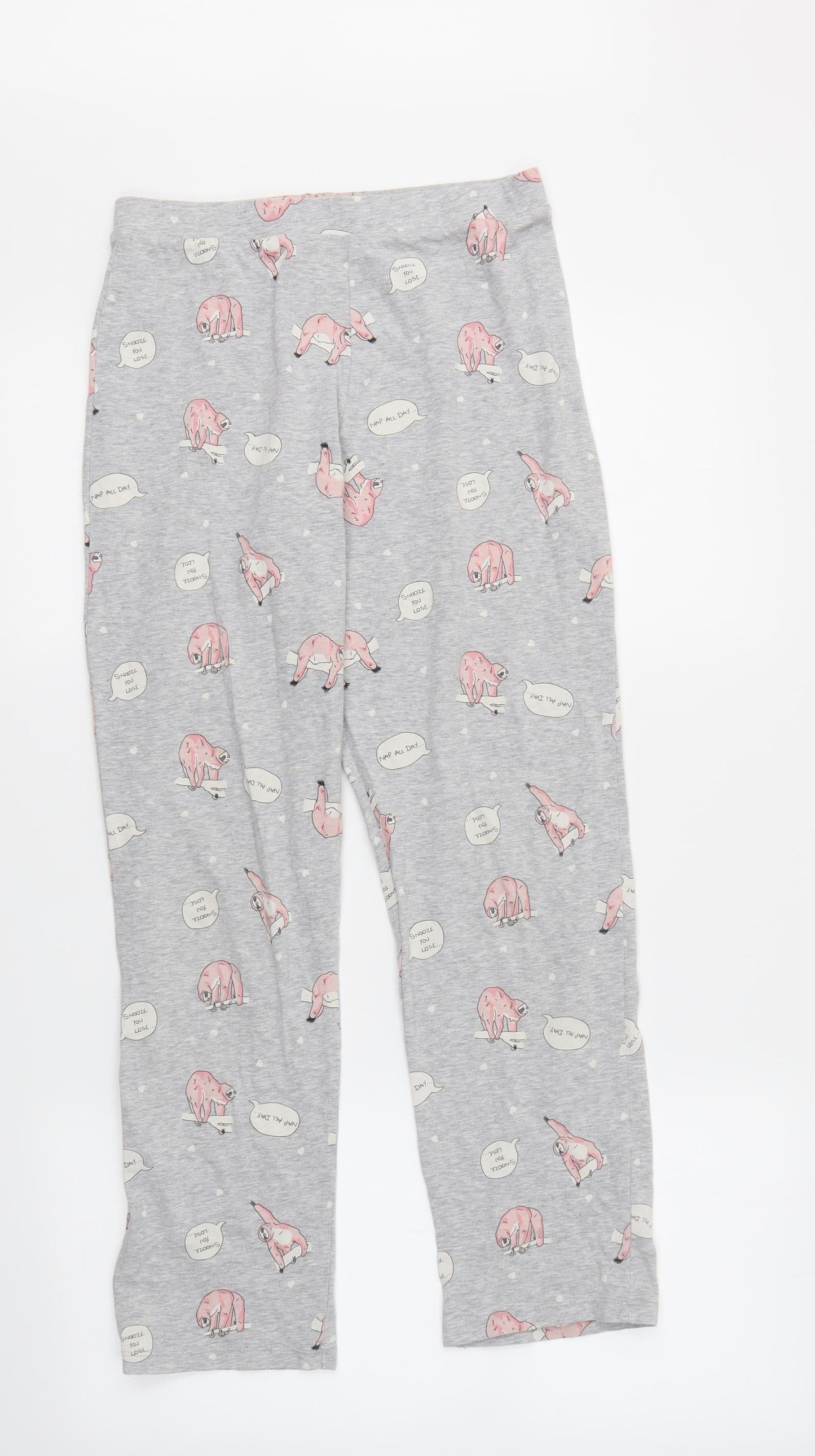 River Island Girls Grey Animal Print  Top Pyjama Set Size 11-12 Years
