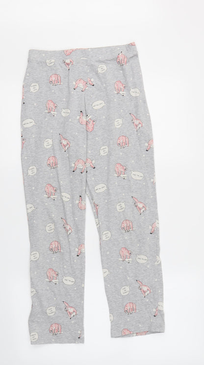 River Island Girls Grey Animal Print  Top Pyjama Set Size 11-12 Years