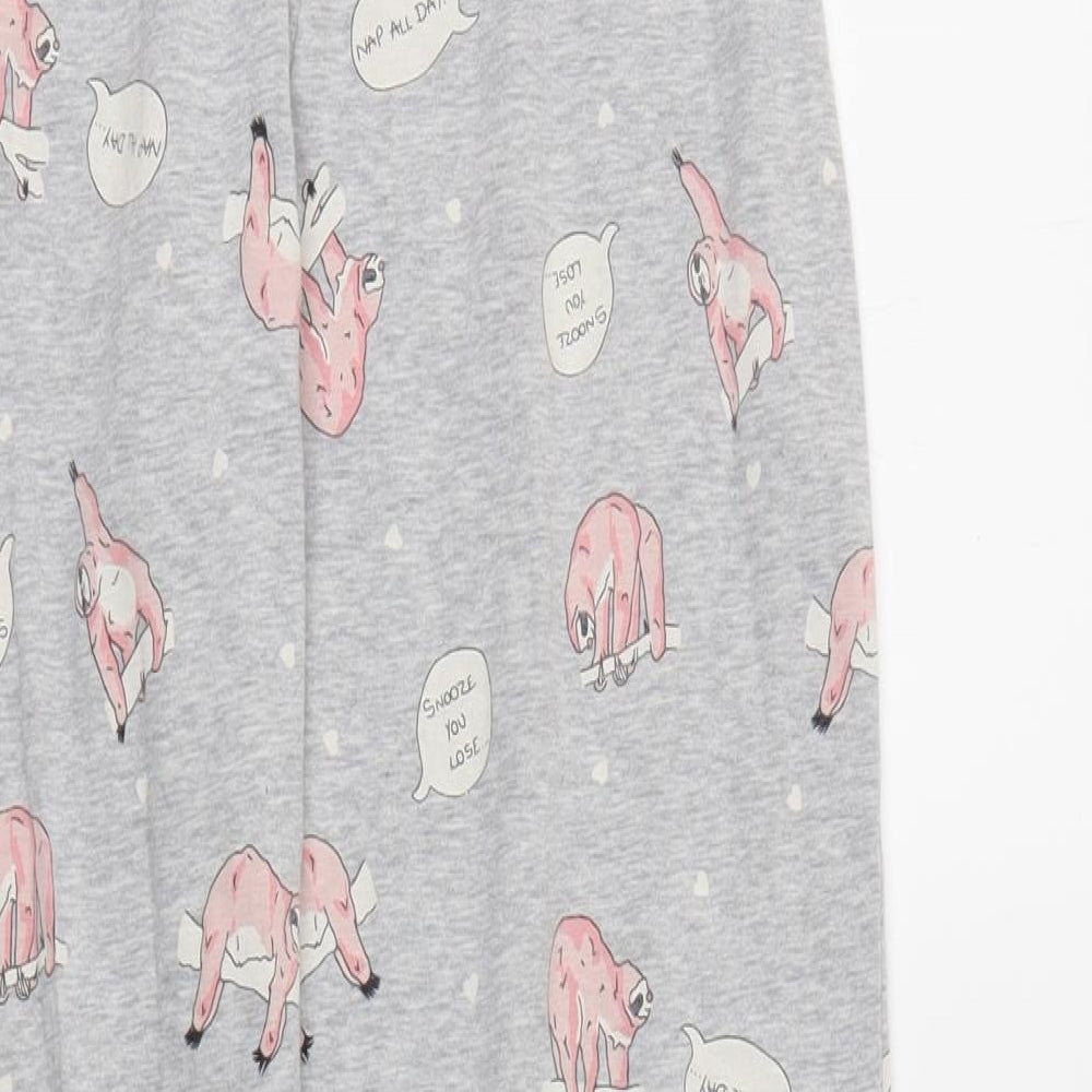 River Island Girls Grey Animal Print  Top Pyjama Set Size 11-12 Years