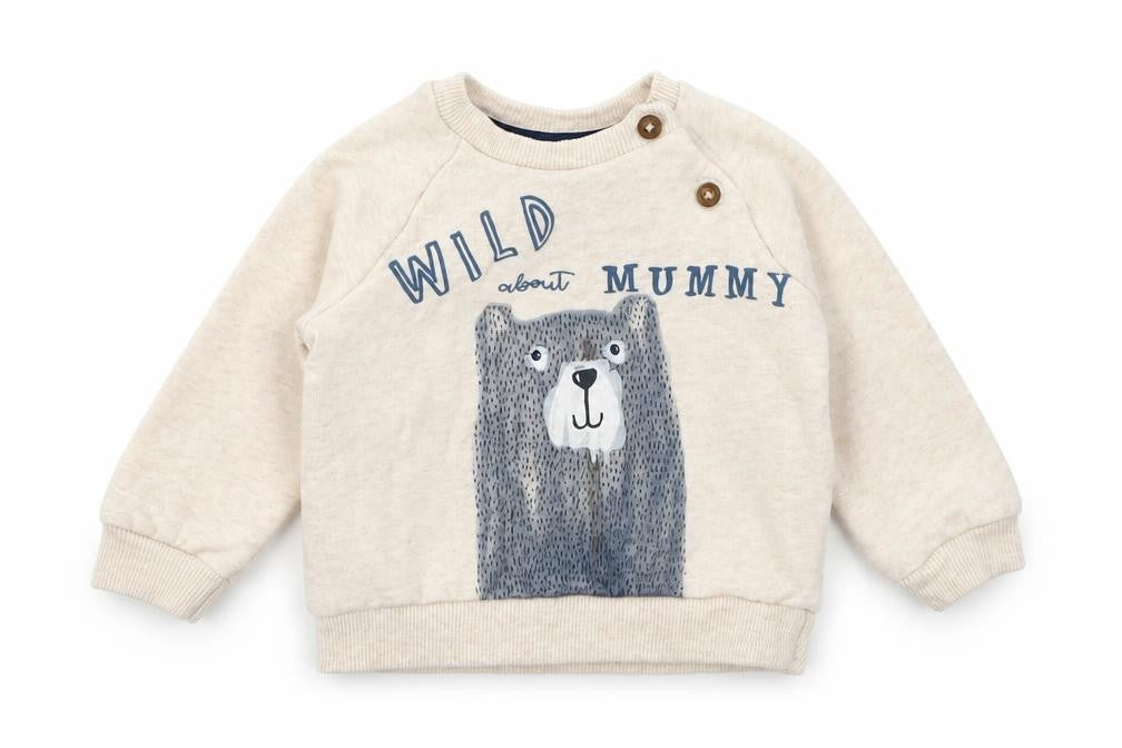 Front view of F&F Baby Ivory Animal Print jumper, size 6-9, Months
