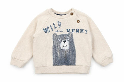 Front view of F&F Baby Ivory Animal Print jumper, size 6-9, Months