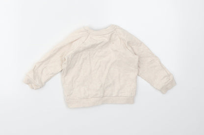 F&F Baby Ivory Animal Print  Pullover Jumper Size 6-9 Months