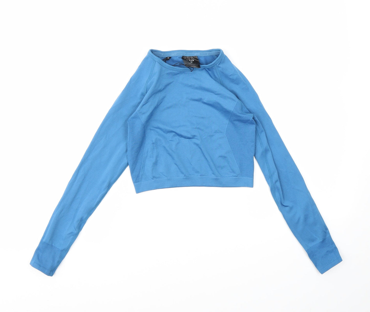 Womens UK Size XS MP Blue Basic T-Shirt
