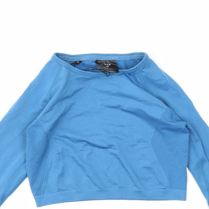 Womens UK Size XS MP Blue Basic T-Shirt