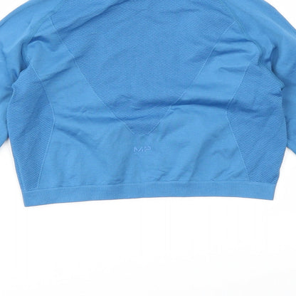 Womens UK Size XS MP Blue Basic T-Shirt