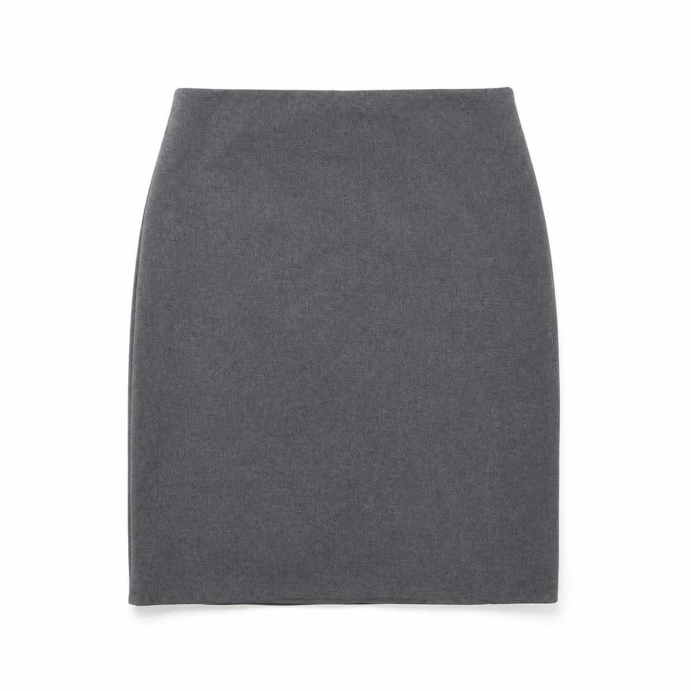 Front view of Preworn girls’ grey a-line skirt