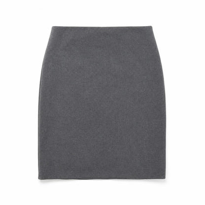 Front view of Preworn girls’ grey a-line skirt