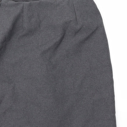 Preworn Girls Grey   A-Line Skirt