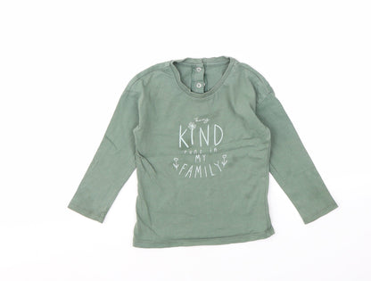 George Girls Green   Basic T-Shirt Size 12-18 Months