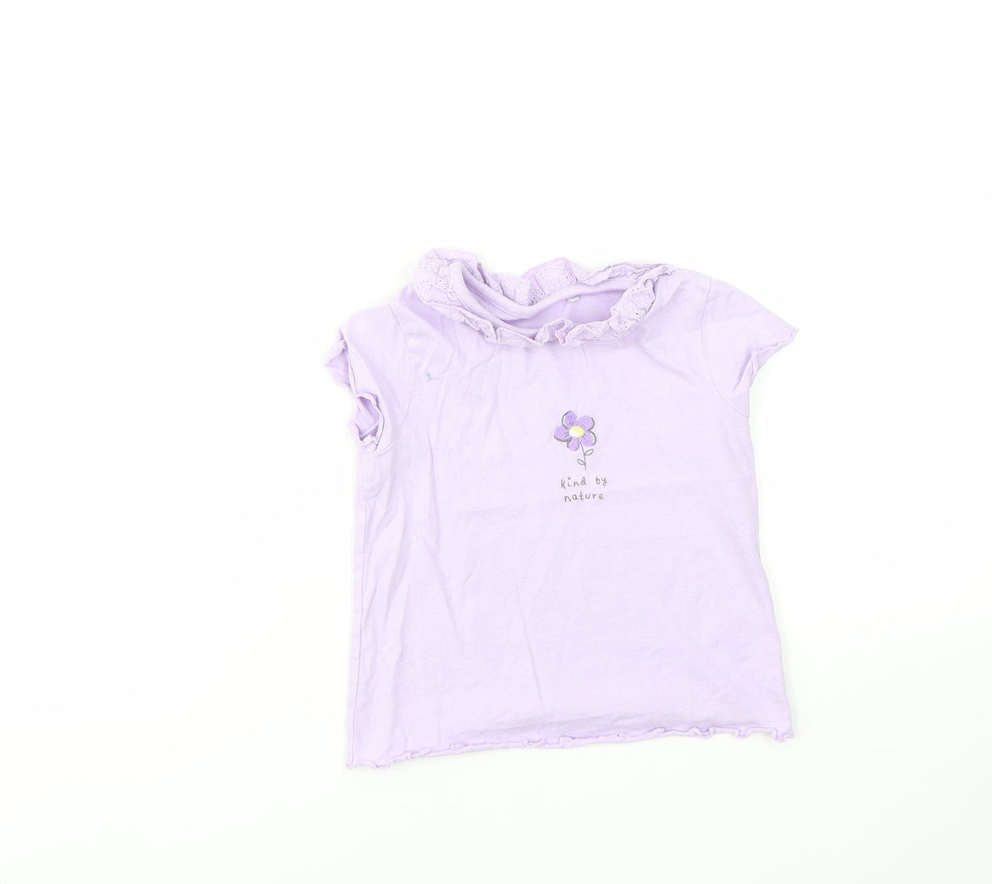 George Girls Purple   Basic T-Shirt Size 12-18 Months