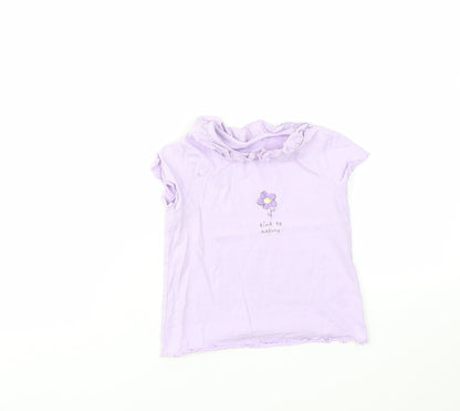 George Girls Purple   Basic T-Shirt Size 12-18 Months