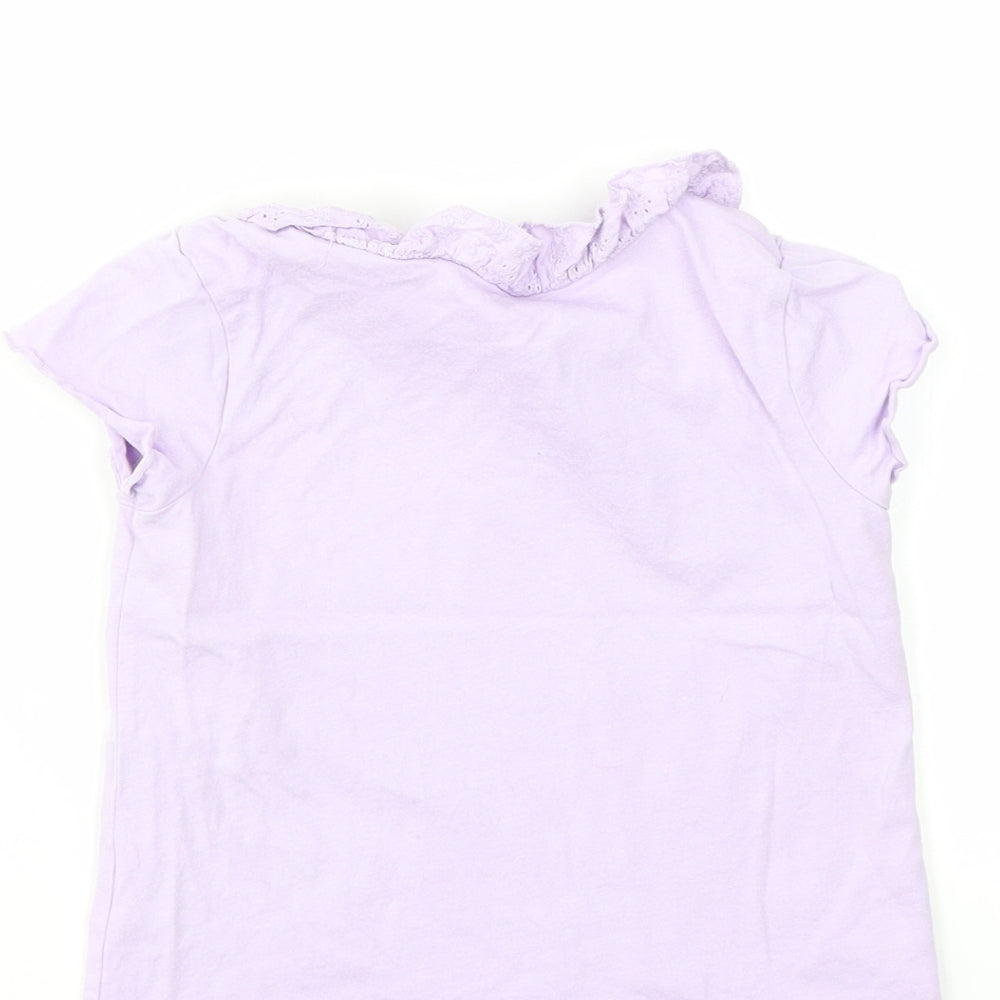 George Girls Purple   Basic T-Shirt Size 12-18 Months