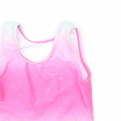 George Girls Multicoloured Geometric  Basic T-Shirt Size 12-18 Months  - SWIMMIMG TOP