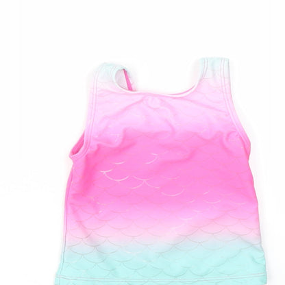 George Girls Multicoloured Geometric  Basic T-Shirt Size 12-18 Months  - SWIMMIMG TOP