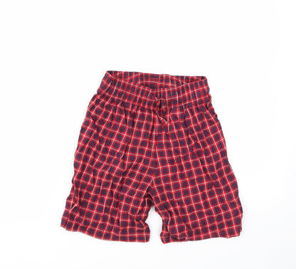 TU Girls Red Check  Cut-Off Shorts Size XS