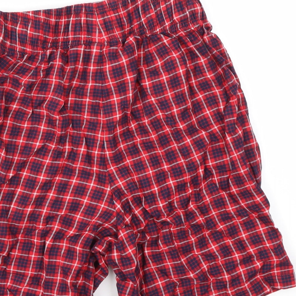TU Girls Red Check  Cut-Off Shorts Size XS