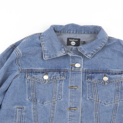 Boohoo Womens Blue  Denim Jacket Coat Size 6