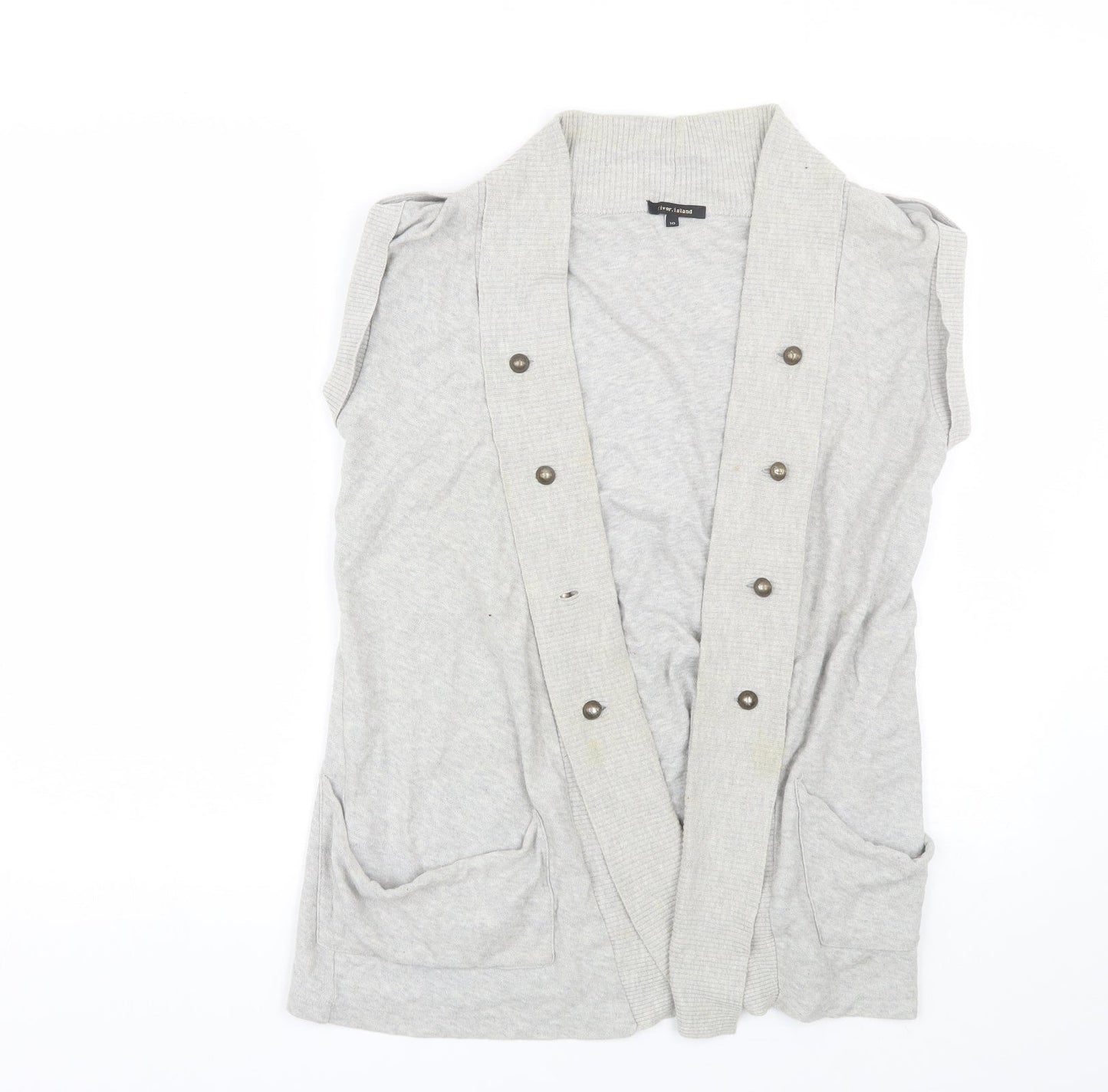 Womens UK Size 10 River Island Grey Cardigan Jumper