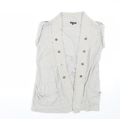 Womens UK Size 10 River Island Grey Cardigan Jumper