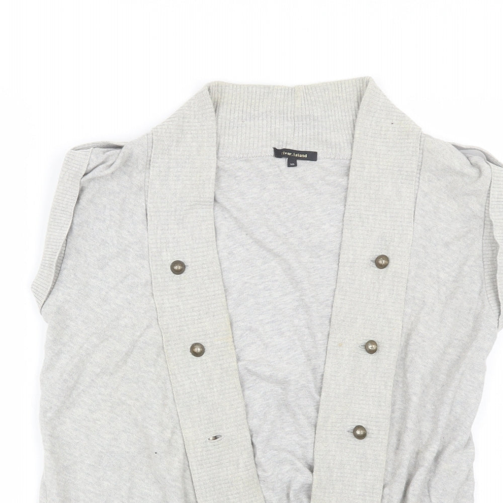 Womens UK Size 10 River Island Grey Cardigan Jumper