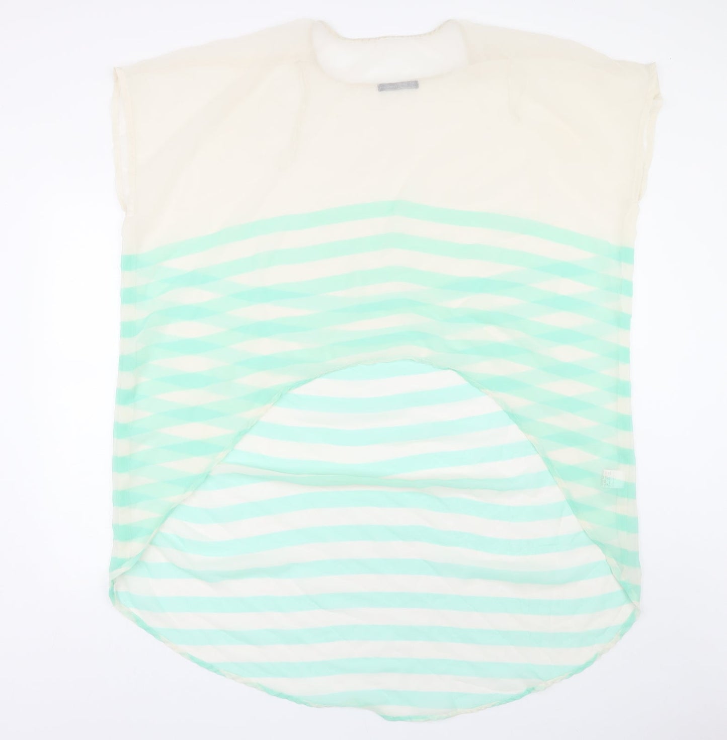 Primark Womens Beige Striped  Basic Blouse Size 12