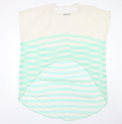 Primark Womens Beige Striped  Basic Blouse Size 12