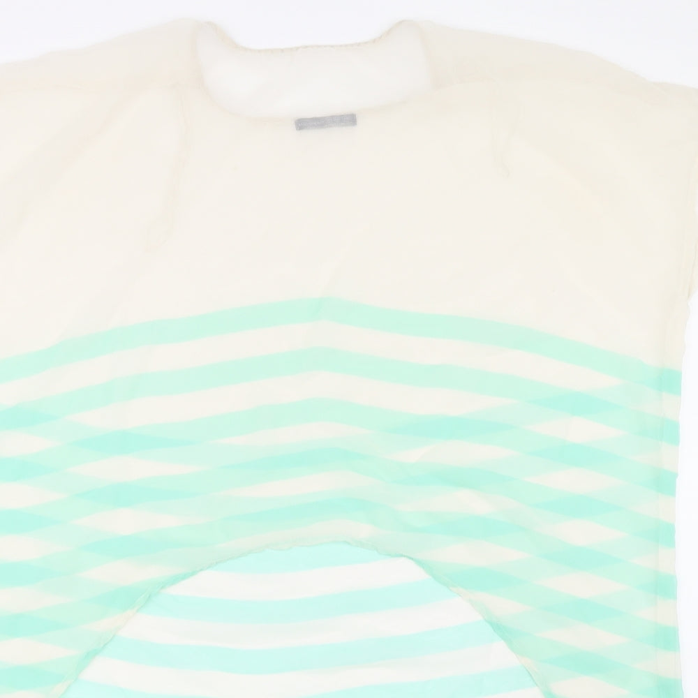 Primark Womens Beige Striped  Basic Blouse Size 12