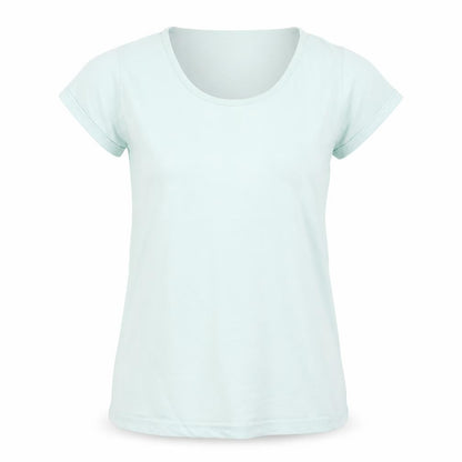Front view of Marks & Spencer women’s green top pyjama top, size UK 8