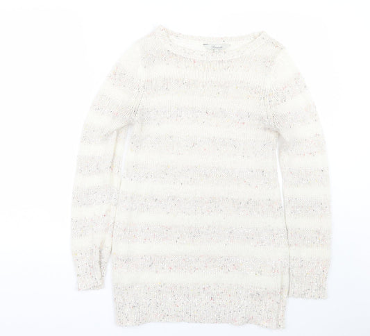 Womens UK Size 10 Peacocks White Pullover Jumper