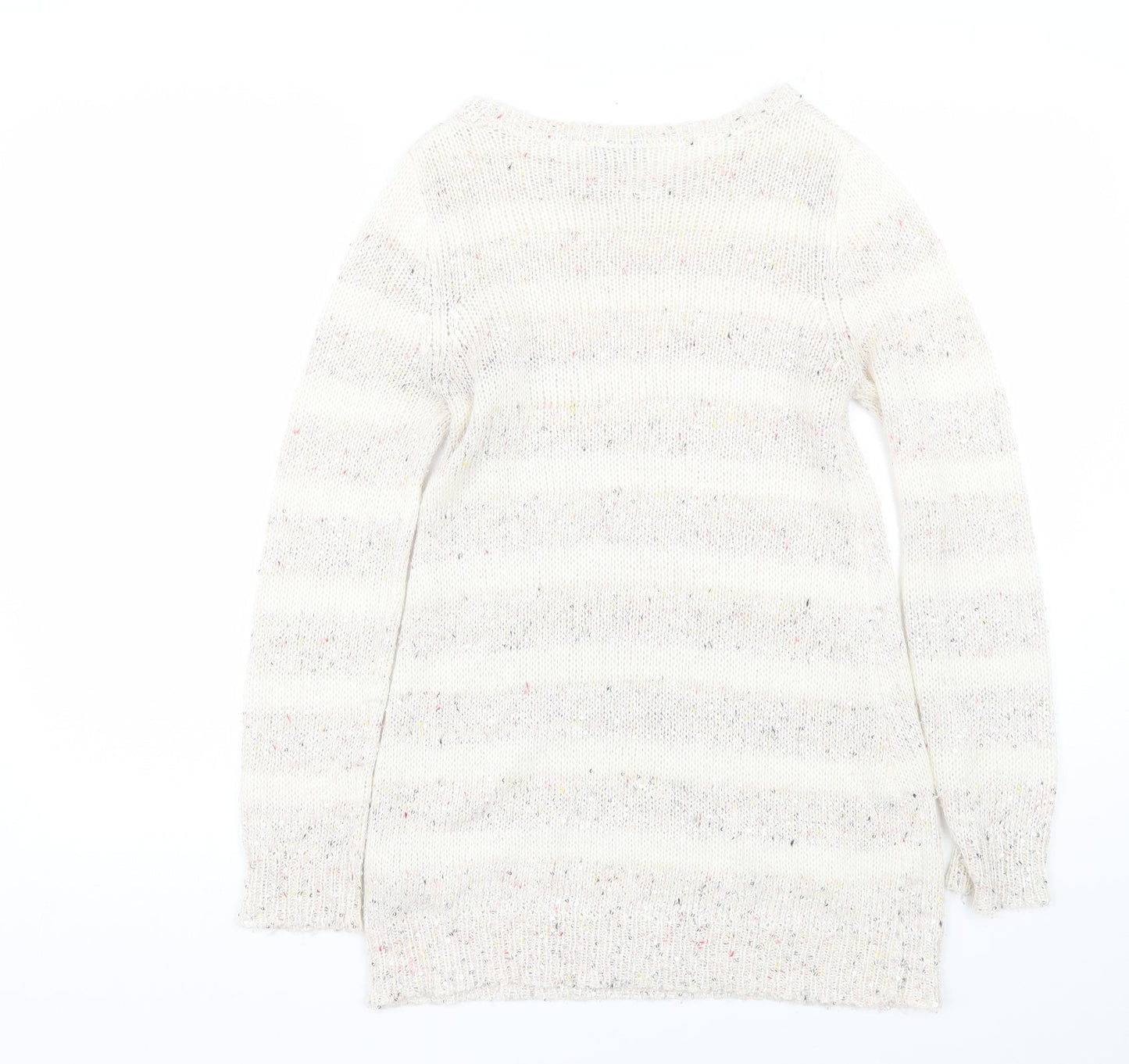 Womens UK Size 10 Peacocks White Pullover Jumper
