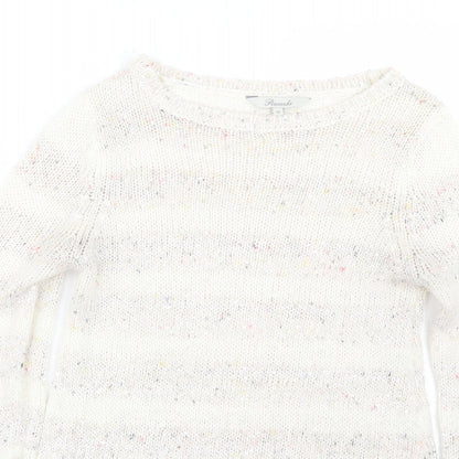 Womens UK Size 10 Peacocks White Pullover Jumper