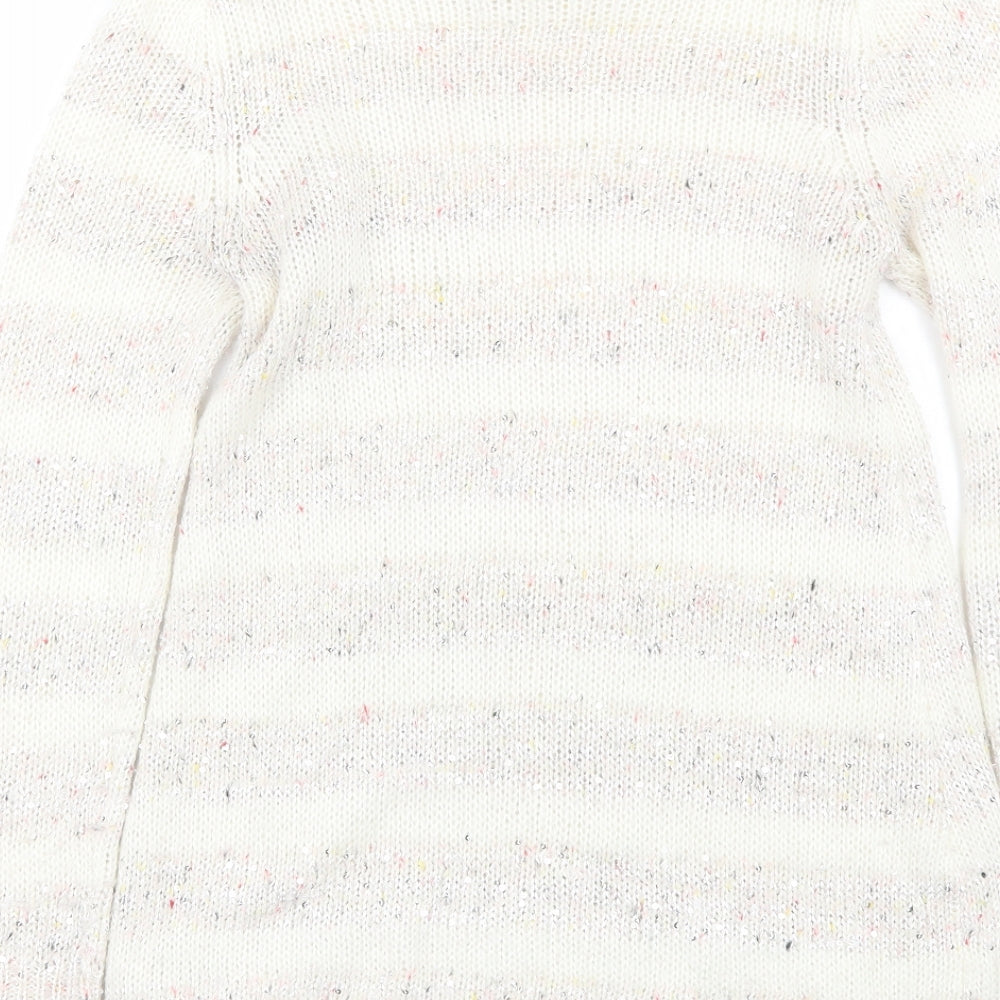Womens UK Size 10 Peacocks White Pullover Jumper