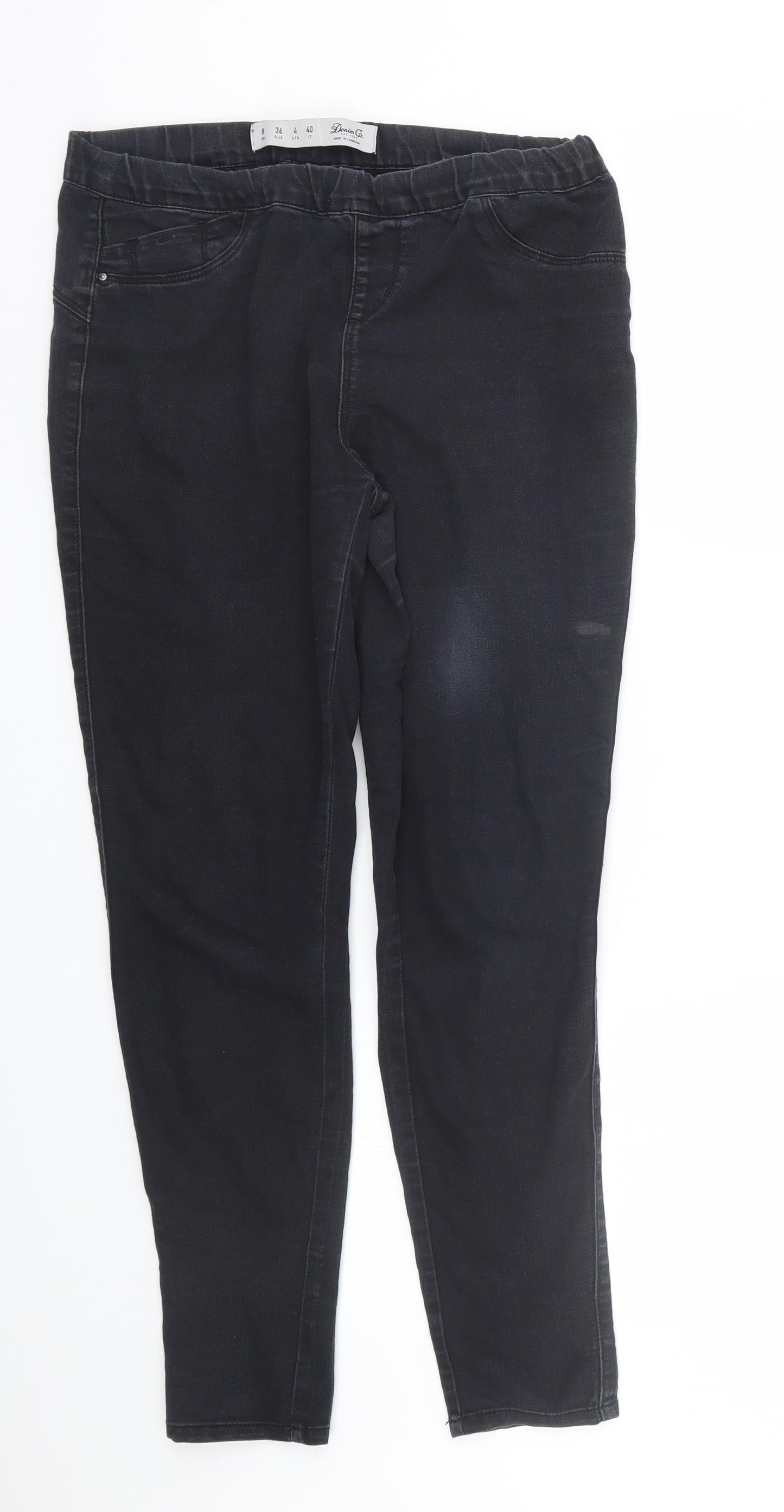 Denim co Womens Black  Denim Skinny Jeans Size 8 L26 in