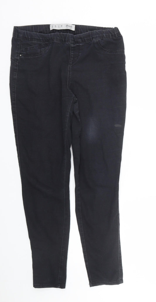 Denim co Womens Black  Denim Skinny Jeans Size 8 L26 in