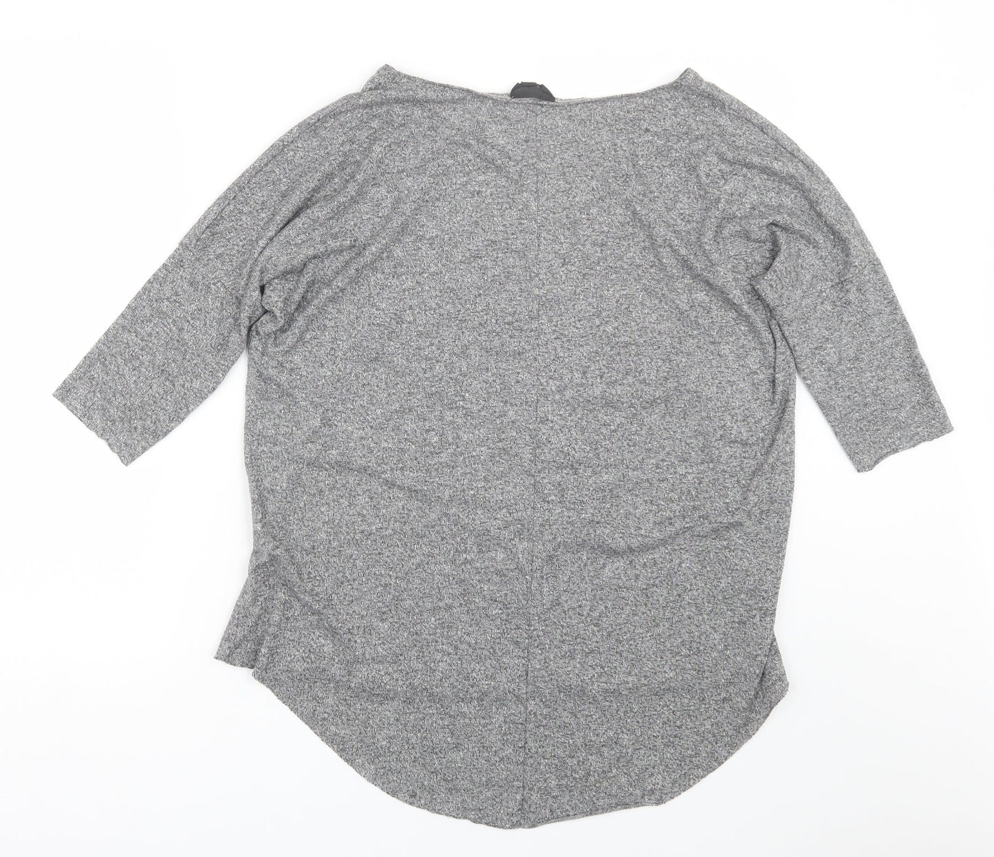 Womens UK Size 10 Topshop Grey Basic T-Shirt