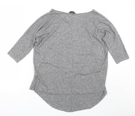 Womens UK Size 10 Topshop Grey Basic T-Shirt