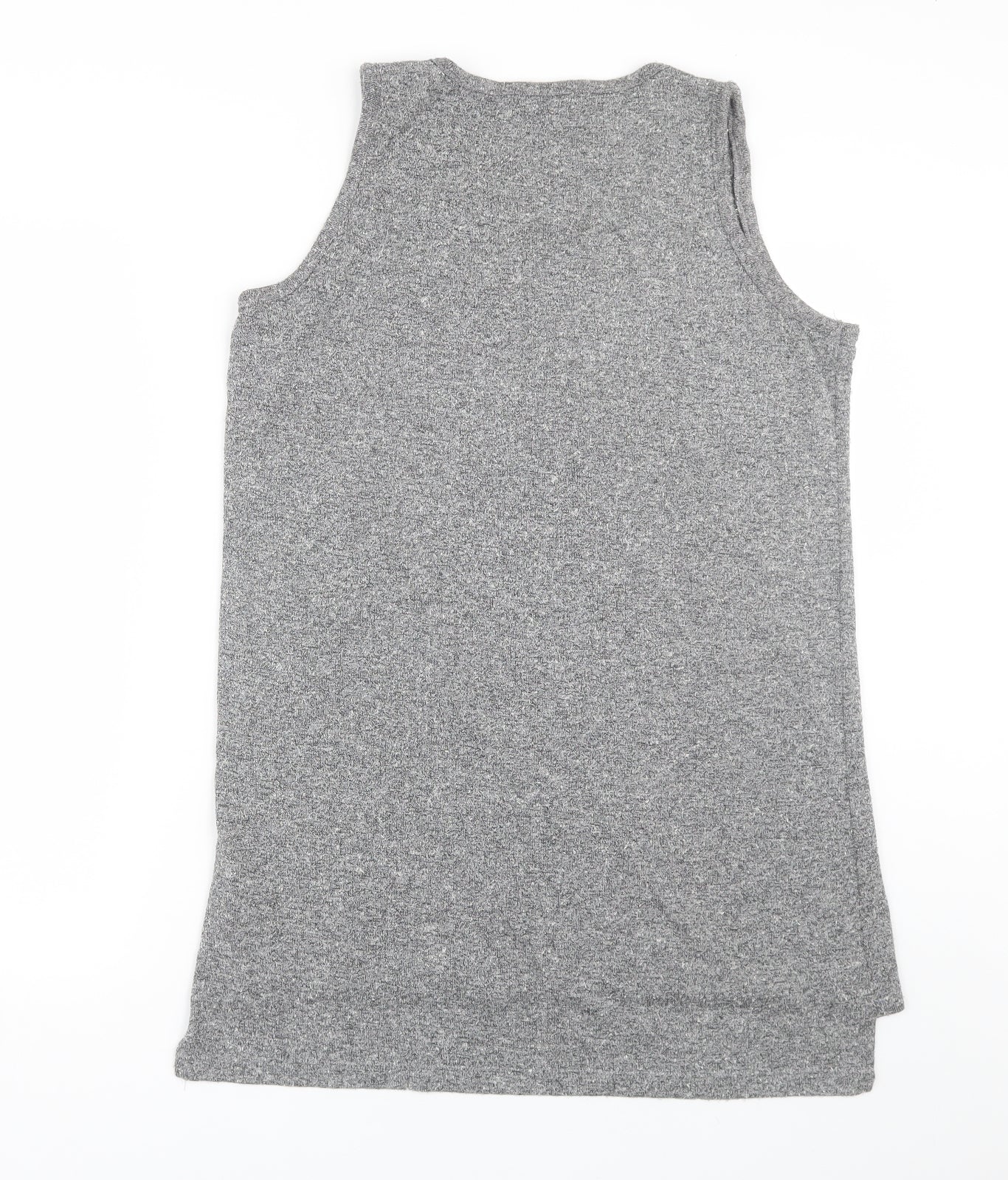 Womens UK Size 10 Topshop Grey Basic Tank