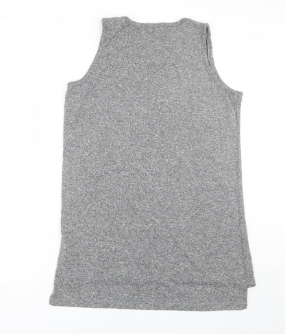 Womens UK Size 10 Topshop Grey Basic Tank