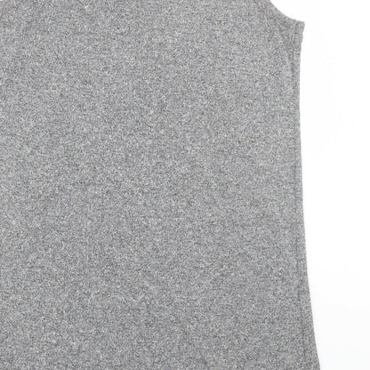Womens UK Size 10 Topshop Grey Basic Tank