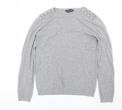 Additional front view of Dorothy Perkins women’s grey jumper, size UK 10