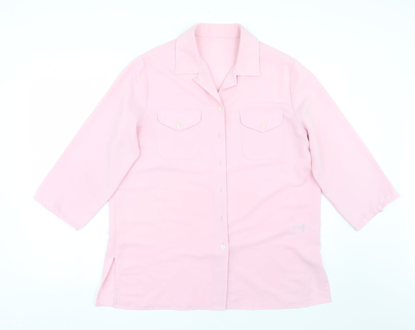 St Micheal Womens Pink   Basic Button-Up Size 14