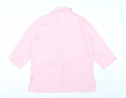 St Micheal Womens Pink   Basic Button-Up Size 14