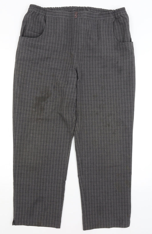 Womens UK Size 16 Special Collection Regular Fit  Grey Trousers