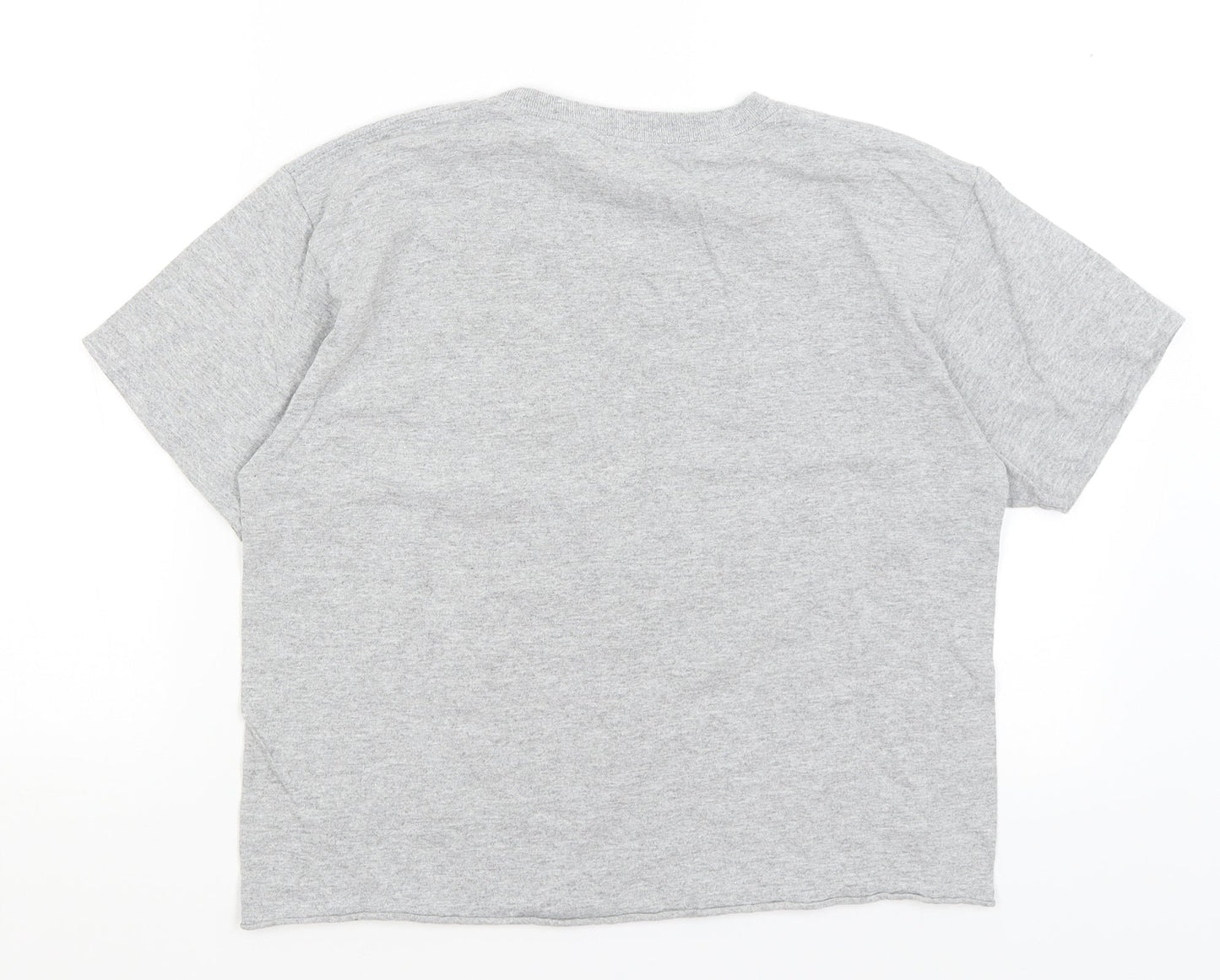 Womens UK Size M Miss Selfridge Grey Cropped T-Shirt